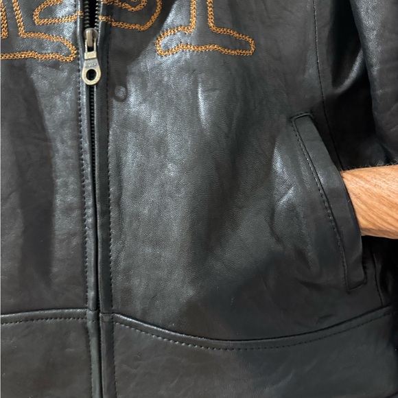 PRICE DROP: Top quality fitted leather ED HARDY/CHRISTIAN AUDIGIER for AVIREX, L - Picture 6 of 9